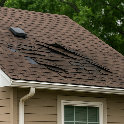 wind damage roof